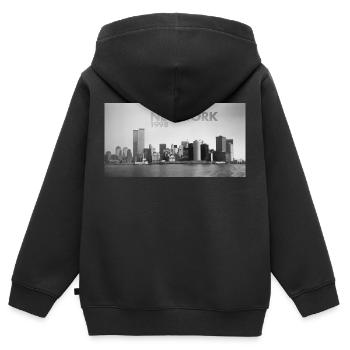 New York 1998 - Kinder Premium Organic Zip Hoodie - Schwarz - Hinten - AI Model Kid Male (0cm)
