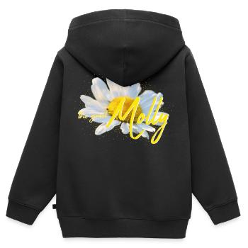 Chatte - Sweat Premium à capuche zippé enfant bio - noir - Dos - AI Model Kid Male (0cm)