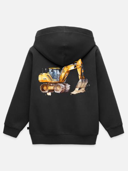 Bagger - Kinder Premium Organic Zip Hoodie - Schwarz