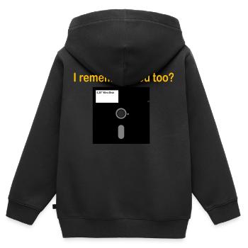 5 25 inch floppy disk - Kids Premium Organic Zip-up Hoodie - black - Back - AI Model Kid Male (0cm)