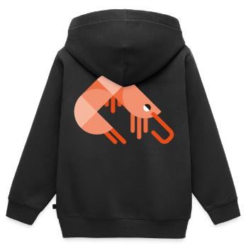 Meerestiere - Kinder Premium Organic Zip Hoodie - Schwarz - Hinten - AI Model Kid Male (0cm)