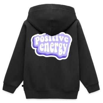Paroles - Sweat Premium à capuche zippé enfant bio - noir - Dos - AI Model Kid Male (0cm)