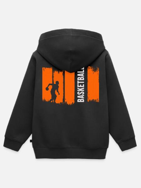 Basketball Basketballer rebound allstar - Kinder Premium Organic Zip Hoodie - Schwarz