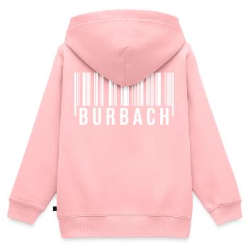 Burbach Westerwald - Kinder Premium Organic Zip Hoodie - Rosa - Hinten - AI Model Kid Female (0cm)