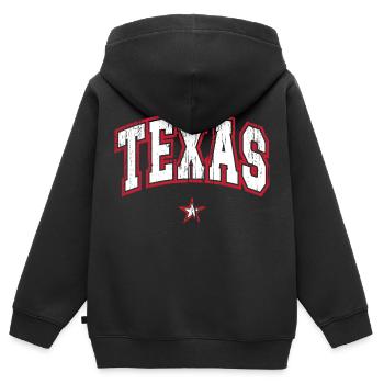 Texas - Kinder Premium Organic Zip Hoodie - Schwarz - Hinten - AI Model Kid Male (0cm)