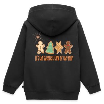 It`s the sweetest time of the year - Kinder Premium Organic Zip Hoodie - Schwarz - Hinten - AI Model Kid Male (0cm)