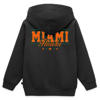Miami - Sweat Premium à capuche zippé enfant bio - noir - Dos - AI Model Kid Male (0cm)
