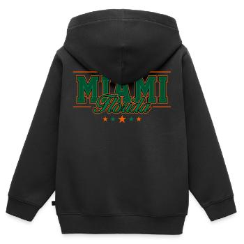 Miami - Sweat Premium à capuche zippé enfant bio - noir - Dos - AI Model Kid Male (0cm)