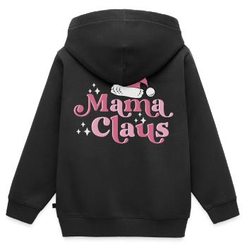 Mama Claus - Kinder Premium Organic Zip Hoodie - Schwarz - Hinten - AI Model Kid Male (0cm)
