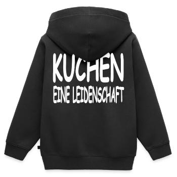 Gâteau - Sweat Premium à capuche zippé enfant bio - noir - Dos - AI Model Kid Male (0cm)