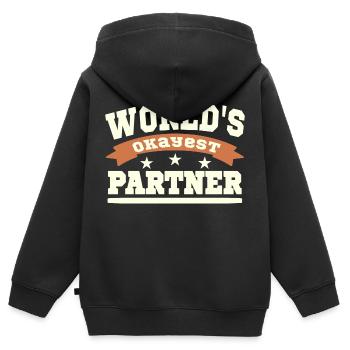 welts okayste Partner - Kinder Premium Organic Zip Hoodie - Schwarz - Hinten - AI Model Kid Male (0cm)