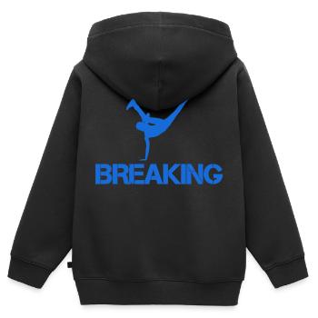 breakdance breaking - Kinder Premium Organic Zip Hoodie - Schwarz - Hinten - AI Model Kid Male (0cm)