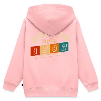 Baujahr 1983 Geburtstag 41 Jahre - Kinder Premium Organic Zip Hoodie - Rosa - Hinten - AI Model Kid Female (0cm)