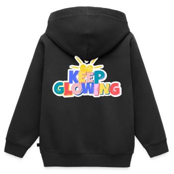 Continuez à briller - Sweat Premium à capuche zippé enfant bio - noir - Dos - AI Model Kid Male (0cm)