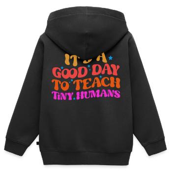 Lehramt Grundschule Lehramt Lehramt - Kinder Premium Organic Zip Hoodie - Schwarz - Hinten - AI Model Kid Male (0cm)