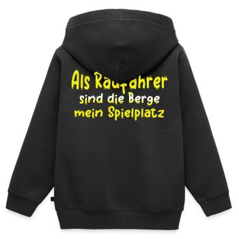 Fahrrad Fahrrad Fahrrad Fahrrad Biker MTB 11 - Kinder Premium Organic Zip Hoodie - Schwarz - Hinten - AI Model Kid Male (0cm)