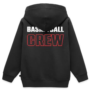 Équipe de basket-ball - Sweat Premium à capuche zippé enfant bio - noir - Dos - AI Model Kid Male (0cm)
