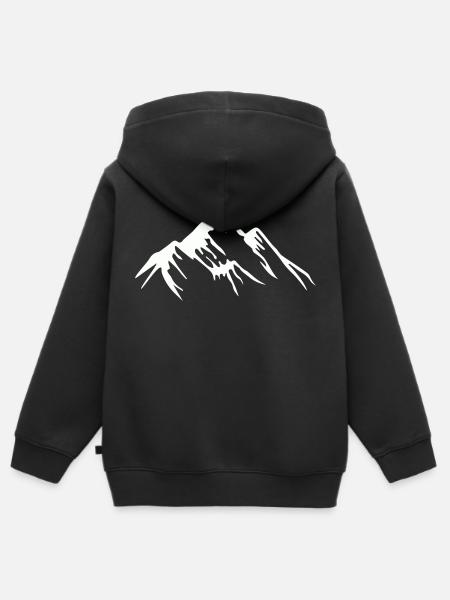 berge - Kinder Premium Organic Zip Hoodie - Schwarz
