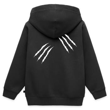 Griffes 2 - Sweat Premium à capuche zippé enfant bio - noir - Dos - AI Model Kid Male (0cm)
