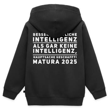 Maturité 2025 - Sweat Premium à capuche zippé enfant bio - noir - Dos - AI Model Kid Male (0cm)