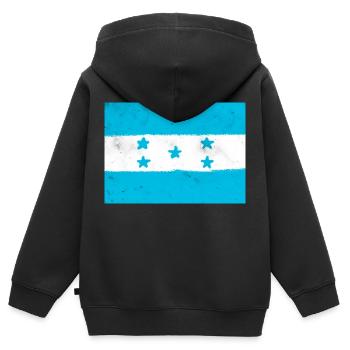 Flagge von Honduras - Kinder Premium Organic Zip Hoodie - Schwarz - Hinten - AI Model Kid Male (0cm)