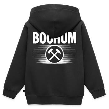 Bochum Glueck auf - Kinder Premium Organic Zip Hoodie - Schwarz - Hinten - AI Model Kid Male (0cm)