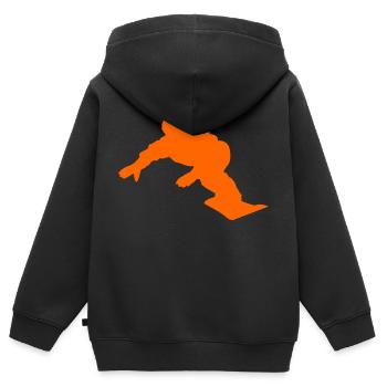 Snow boarder - Kids Premium Organic Zip-up Hoodie - black - Back - AI Model Kid Male (0cm)