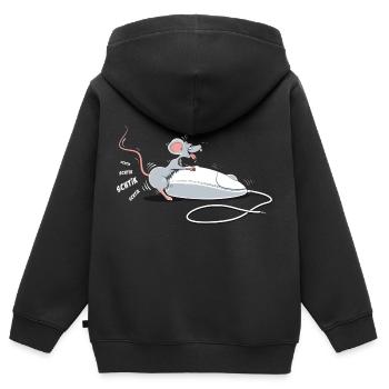 Die Maus ... - Kinder Premium Organic Zip Hoodie - Schwarz - Hinten - AI Model Kid Male (0cm)