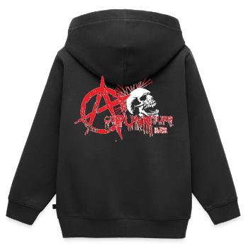 Acupunkture by Little - Sweat Premium à capuche zippé enfant bio - noir - Dos - AI Model Kid Male (0cm)