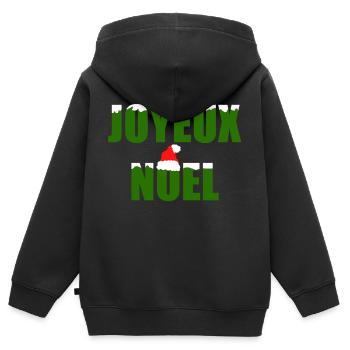 joyeux noel - Kinder Premium Organic Zip Hoodie - Schwarz - Hinten - AI Model Kid Male (0cm)