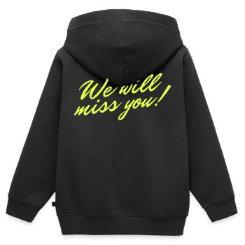 We Miss You Grief Farewell Gift - Kids Premium Organic Zip-up Hoodie - black - Back - AI Model Kid Male (0cm)