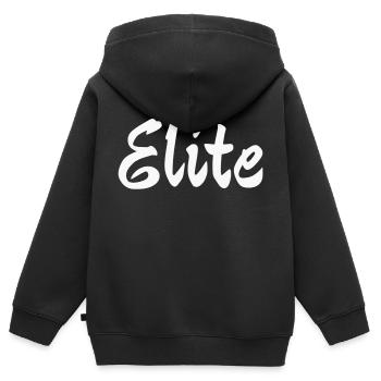 élite - Sweat Premium à capuche zippé enfant bio - noir - Dos - AI Model Kid Male (0cm)