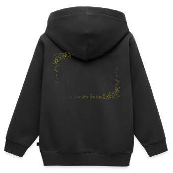 Sternrahmen Gold - Kinder Premium Organic Zip Hoodie - Schwarz - Hinten - AI Model Kid Male (0cm)