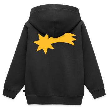 Shooting star - Kids Premium Organic Zip-up Hoodie - black - Back - AI Model Kid Male (0cm)