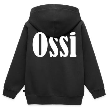 ossi Osten DDR Ostalgie Nostalgie Spruch - Kinder Premium Organic Zip Hoodie - Schwarz - Hinten - AI Model Kid Male (0cm)