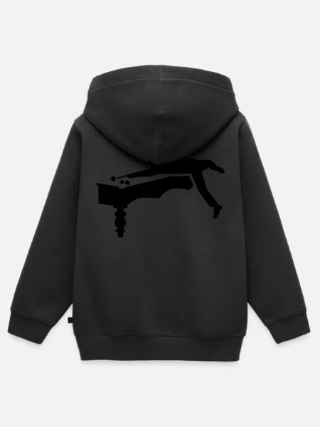 Billard - Kinder Premium Organic Zip Hoodie - Schwarz
