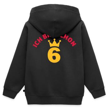 6 Geburtstag - Kinder Premium Organic Zip Hoodie - Schwarz - Hinten - AI Model Kid Male (0cm)