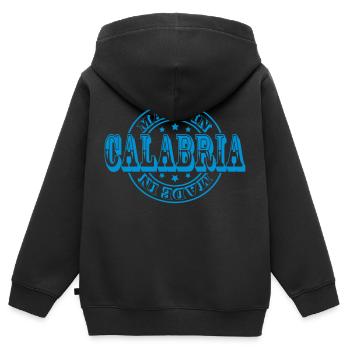 Made in Calabria m1k2 - Kids Premium Organic Zip-up Hoodie - black - Back - AI Model Kid Male (0cm)