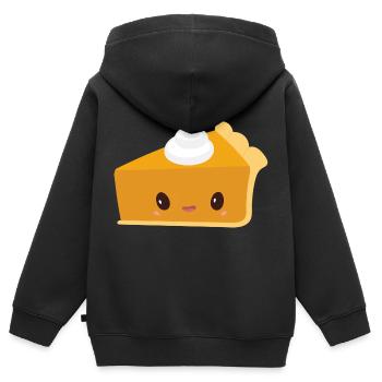 Pumpkin pie - Kids Premium Organic Zip-up Hoodie - black - Back - AI Model Kid Male (0cm)