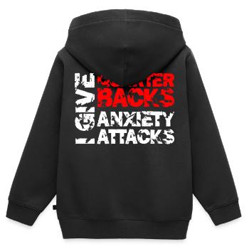 I Give Quarterbacks Anxiety Attacks, Football - Sweat Premium à capuche zippé enfant bio - noir - Dos - AI Model Kid Male (0cm)