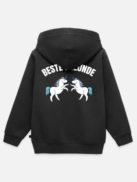 Beste Freunde - Kinder Premium Organic Zip Hoodie - Schwarz
