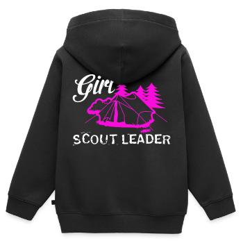 scout - Sweat Premium à capuche zippé enfant bio - noir - Dos - AI Model Kid Male (0cm)