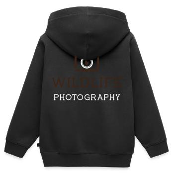 Wildlife - Kinder Premium Organic Zip Hoodie - Schwarz - Hinten - AI Model Kid Male (0cm)
