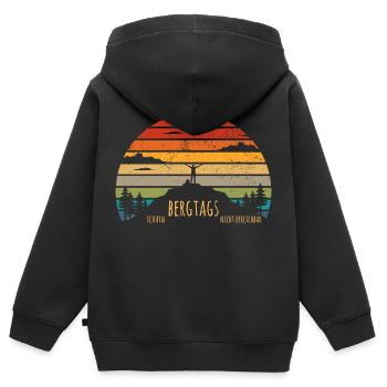 lustige Wanderer Sprüche Shirt Geschenk Retro - Kinder Premium Organic Zip Hoodie - Schwarz - Hinten - AI Model Kid Male (0cm)