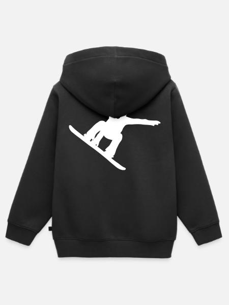 Snowboarder Wintersport - Kinder Premium Organic Zip Hoodie - Schwarz