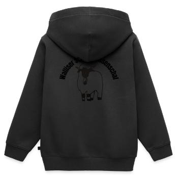 Fanclub Schwarznasenschaf - Kinder Premium Organic Zip Hoodie - Schwarz - Hinten - AI Model Kid Male (0cm)