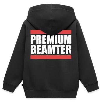 Verbeamtung Beamter Beamten - Kinder Premium Organic Zip Hoodie - Schwarz - Hinten - AI Model Kid Male (0cm)