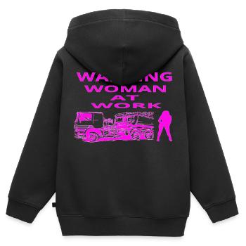 Camion - Sweat Premium à capuche zippé enfant bio - noir - Dos - AI Model Kid Male (0cm)