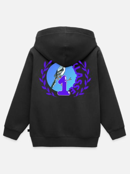 First grade - Kids Premium Organic Zip-up Hoodie - black