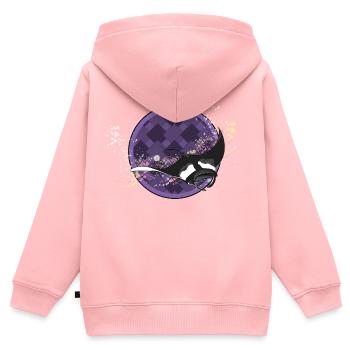 Raie manta - Sweat Premium à capuche zippé enfant bio - rose - Dos - AI Model Kid Female (0cm)
